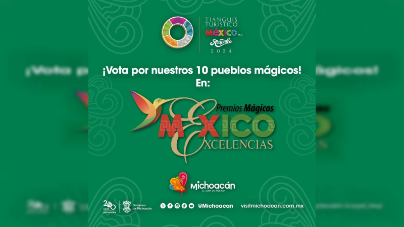 Pueblos Mágicos de Michoacán, con 8 nominaciones a premio nacional